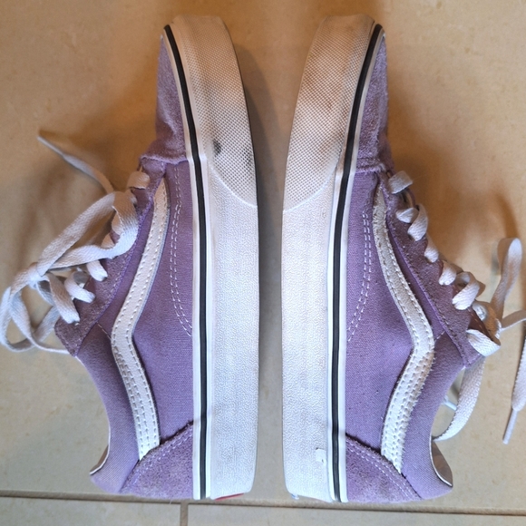 Vans lavender suede Old Skool skater sneakers- size 5 women's, 3.5 men's - Picture 6 of 10